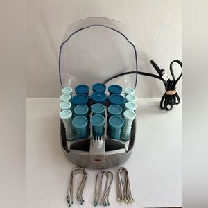 Conair HS34R Multi-Size Hot Rollers Hair Curlers With 18 Tangle-Free Clips